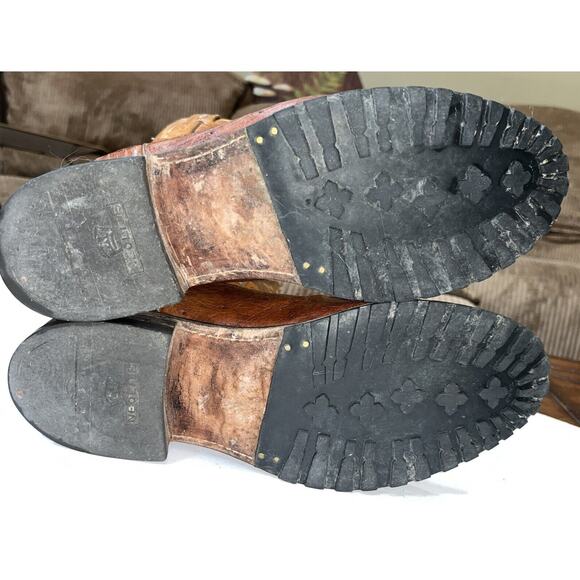 Tony Lama CT873 8.5D Mens Cowboy Western Boots‎ Multi Brown - Picture 5 of 10